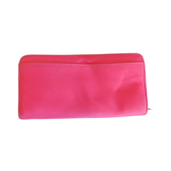 Kate Spade Large Zip Around Hot Pink Microfiber Clutch Wallet - Picture 2 of 3